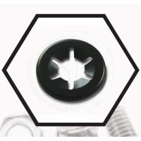 Push Lock Washers – Quick Push-On Retaining Washers for Shafts, Studs and Axles – Spring Steel, Stainless Steel, Self-Locking Design for Fast Assembly in Machinery and Appliances